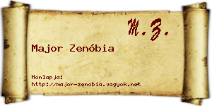 Major Zenóbia névjegykártya
